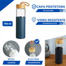 Garrafa de Vidro Squeeze Água Chá Suco 750ml