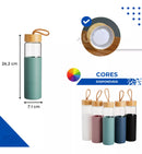 Garrafa de Vidro Squeeze Água Chá Suco 750ml