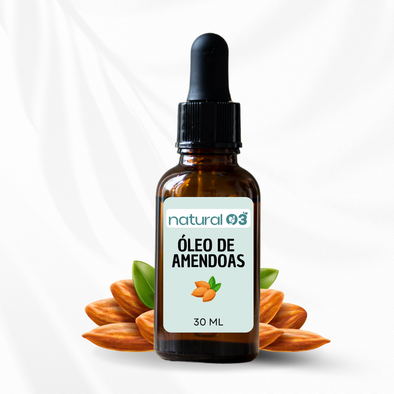 Óleo de Amêndoas Ozonizado Natural 03 - 30ml - Puro, Prensado a Frio e Potencializado com Ozônio