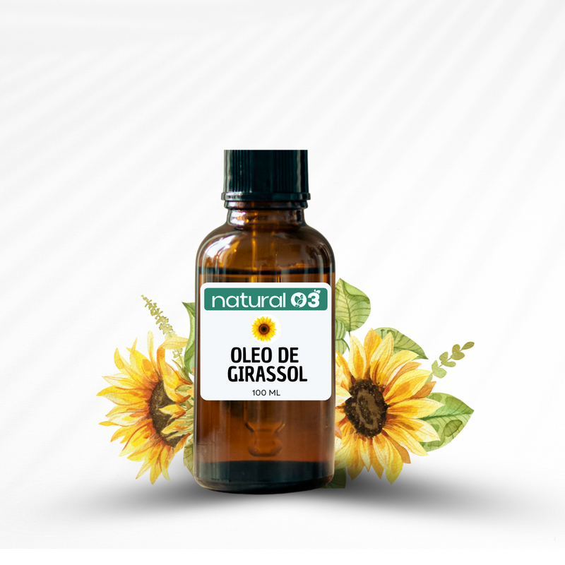Óleo de Girassol Ozonizado Natural 03 - 100ml - Puro, Prensado a Frio e Potencializado com Ozônio