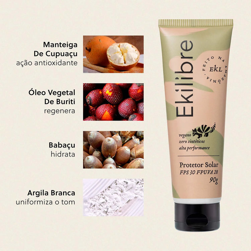 Protetor Solar Físico Vegano Natural FPUVA 28 - FPS 30 - 90g