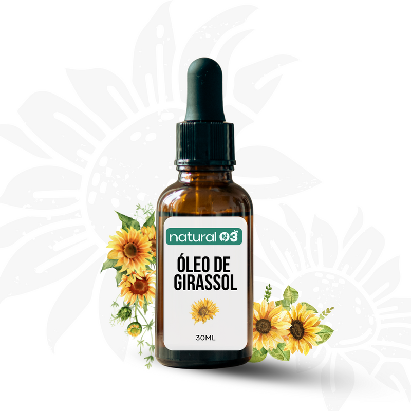 Óleo de Girassol Ozonizado Natural 03 - 30ml - Puro e Prensado a Frio